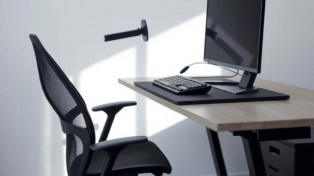 ergonomic chair and desk