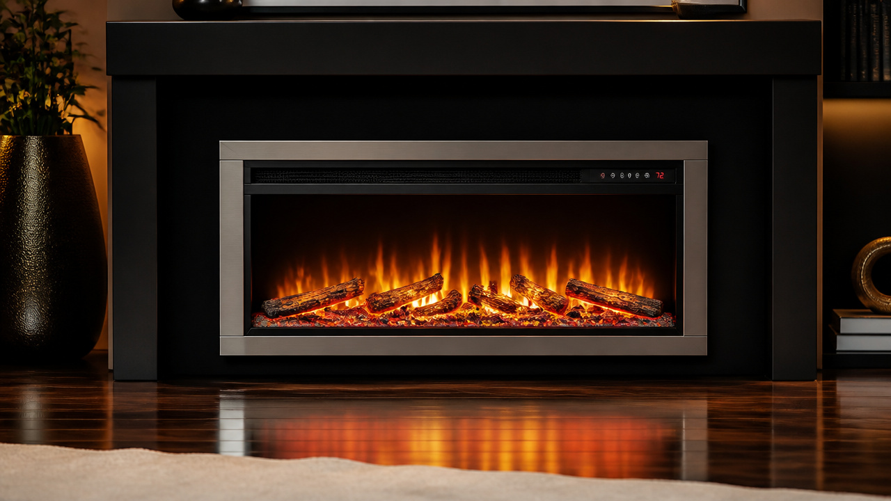 best electric fireplace insert with heater