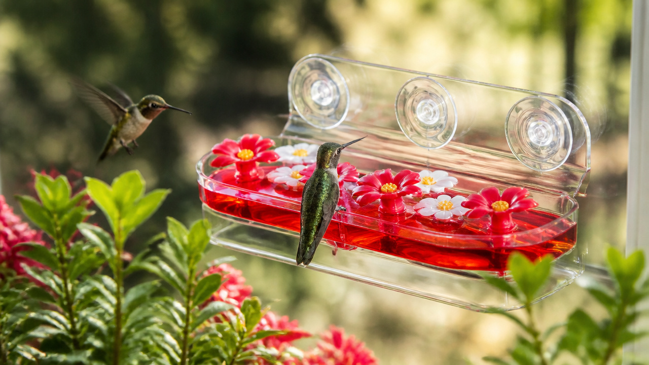 best window hummingbird feeders