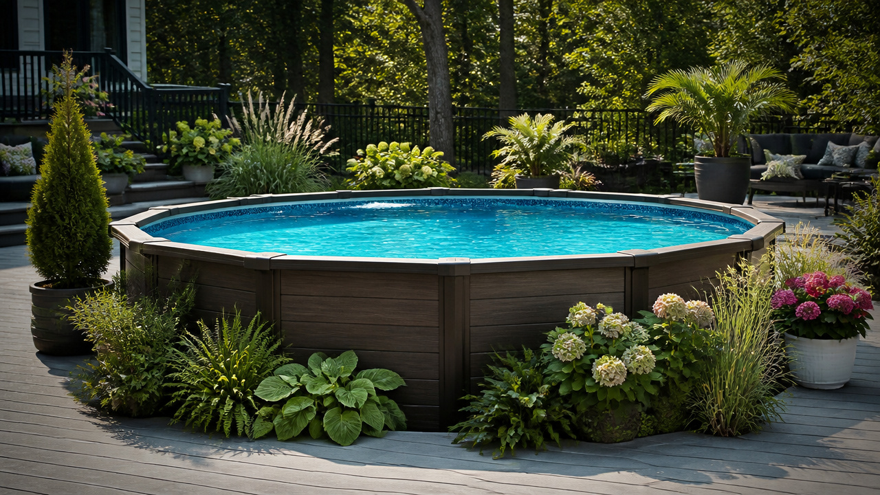 best plants around above ground pool